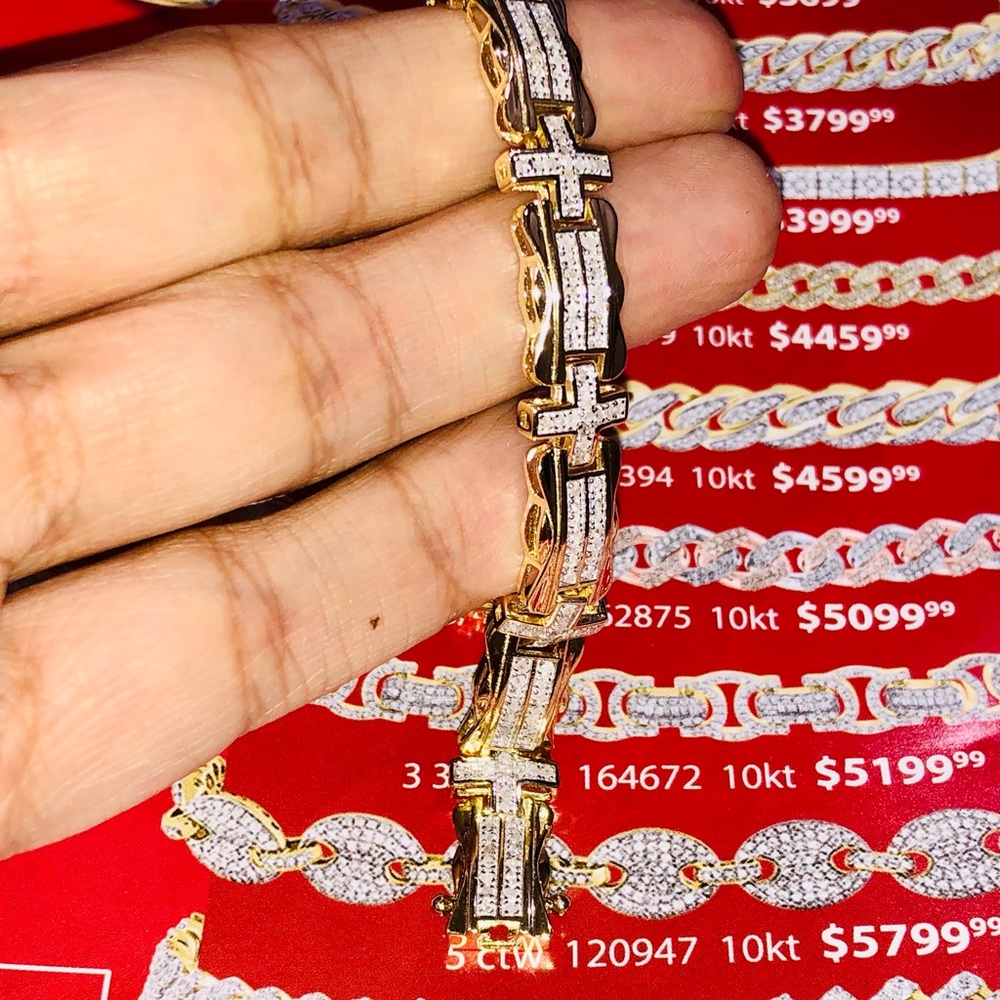 REAL DIAMOND 2ct genuine natural NOT CZ bracelet! - Picture 5 of 8